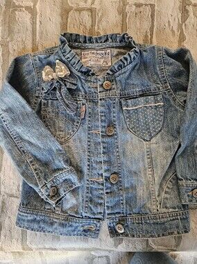Bambino Sparkle And Frill Toddler Jean Jacket